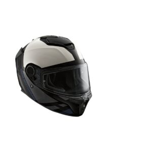 casco Xomo Carbon negro y blanco